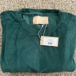 Araminta James Terry Sweatshirt in Emerald, Size L